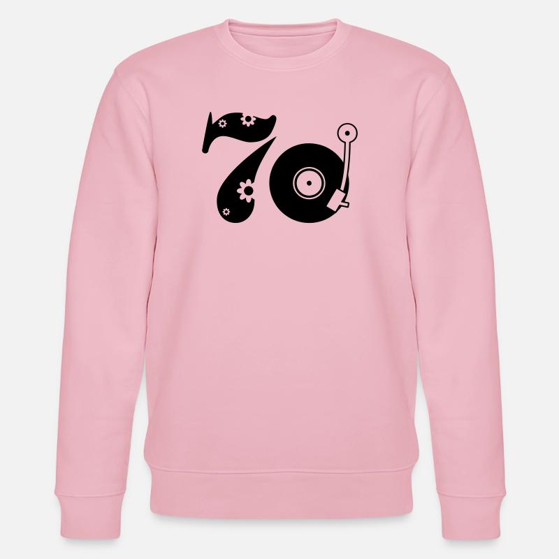 70er Siebzig Seventees - Stanley/Stella Unisex Bio-Sweatshirt CHANGER  - Hellrosa