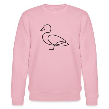 Croquis de canard – Motif animalier minimaliste - Sweat bio CHANGER Stanley/Stella Unisexe - rose pâle - Devant - Jaron (178cm) & Liana (172cm)