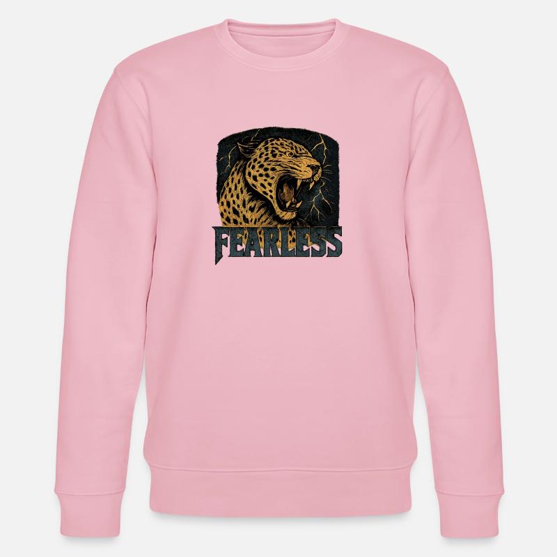 Conception de puissance Leopard intrépide - Sweat bio CHANGER Stanley/Stella Unisexe - rose pâle