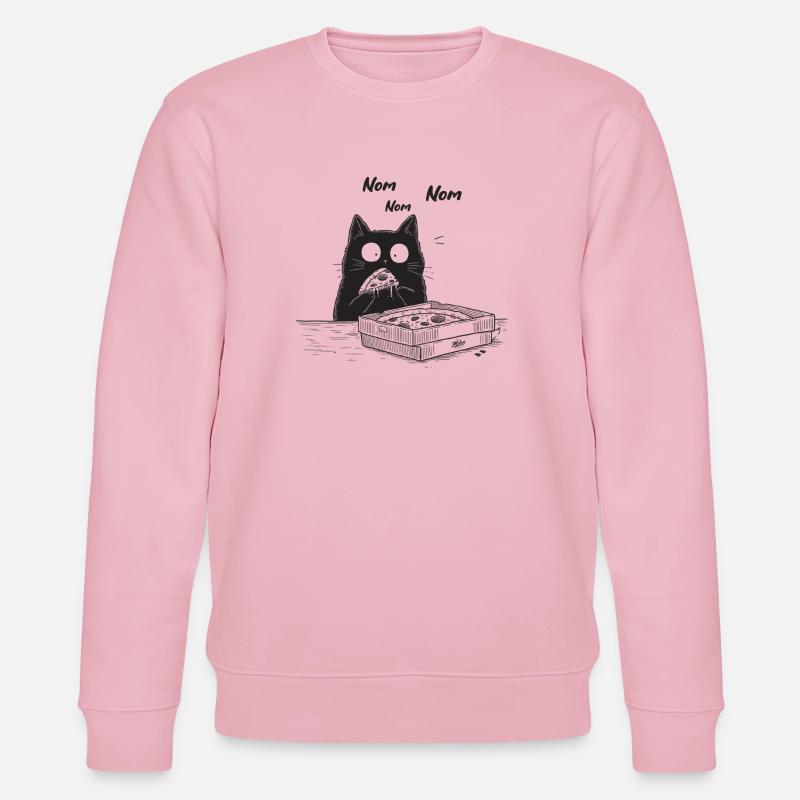 Nom Nom Katze - Stanley/Stella Unisex Bio-Sweatshirt CHANGER  - Hellrosa