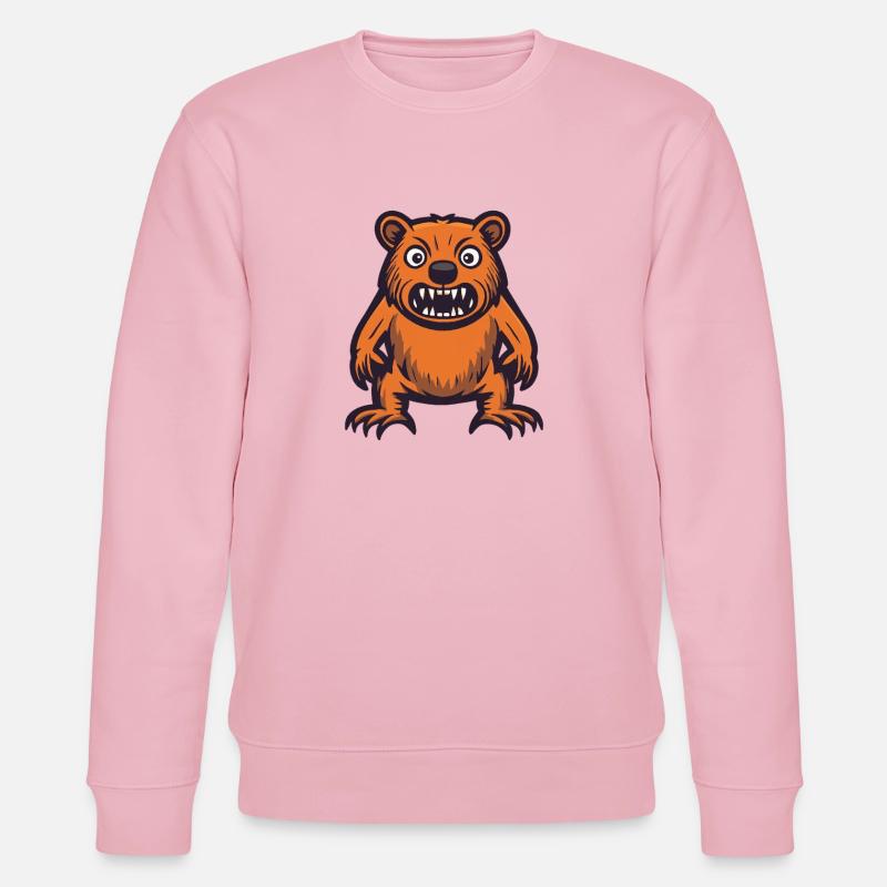 Beaver Halloween Comic Funny - Stanley/Stella CHANGER Unisex Organic Sweatshirt - cotton pink