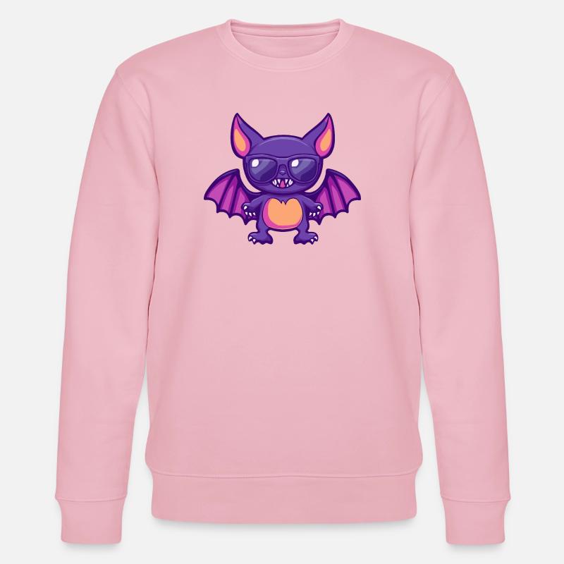 Fledermaus Halloween - Stanley/Stella Unisex Bio-Sweatshirt CHANGER  - Hellrosa