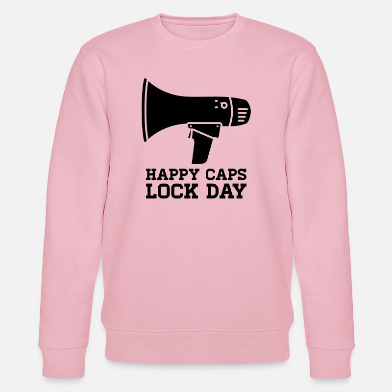 Megafon Happy Caps Lock Day Nerd  - Stanley/Stella Unisex Bio-Sweatshirt CHANGER  - Hellrosa