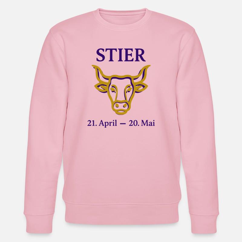 Sternzeichen Stier - Stanley/Stella Unisex Bio-Sweatshirt CHANGER  - Hellrosa