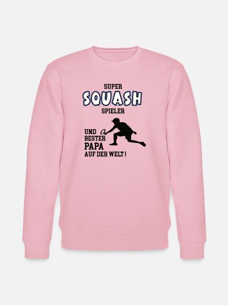 Squash Player Squasher Dad Father Man - Stanley/Stella CHANGER Unisex Organic Sweatshirt - cotton pink