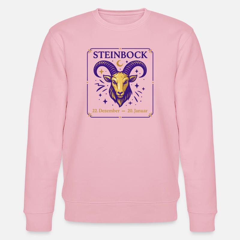 Sternzeichen Steinbock - Stanley/Stella Unisex Bio-Sweatshirt CHANGER  - Hellrosa