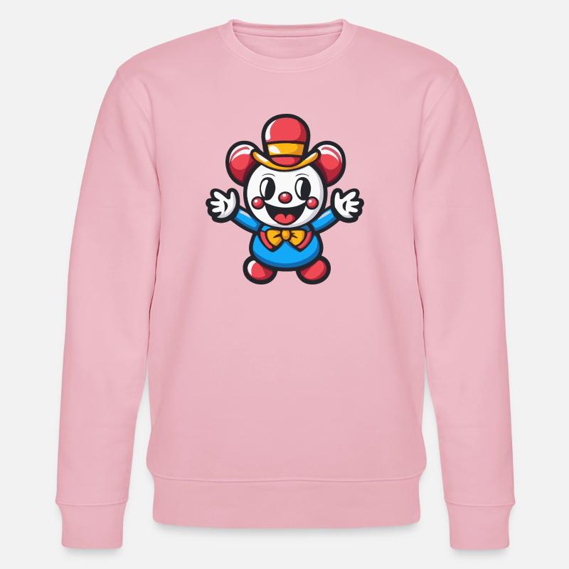 Halloween Clown Mignon Bande dessinée - Sweat bio CHANGER Stanley/Stella Unisexe - rose pâle