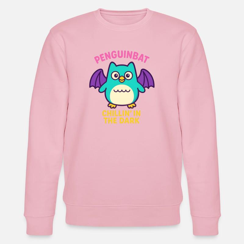 Penguinbat - Chillin’ in the Dark - Stanley/Stella Unisex Bio-Sweatshirt CHANGER  - Hellrosa