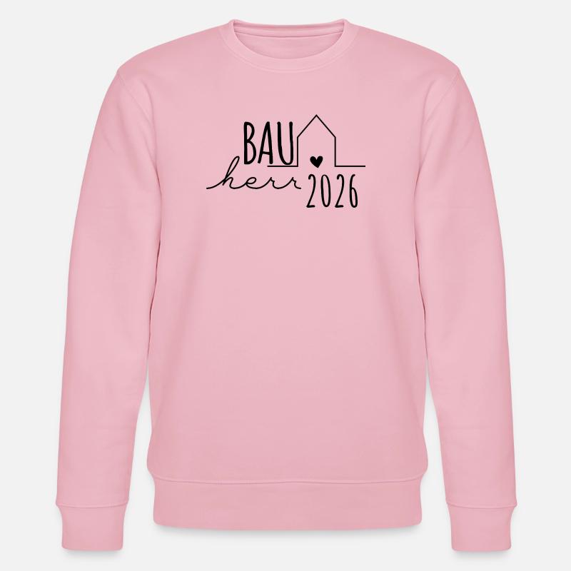 Constructeur 2026 Maison Construction Cadeau Homme - Sweat bio CHANGER Stanley/Stella Unisexe - rose pâle