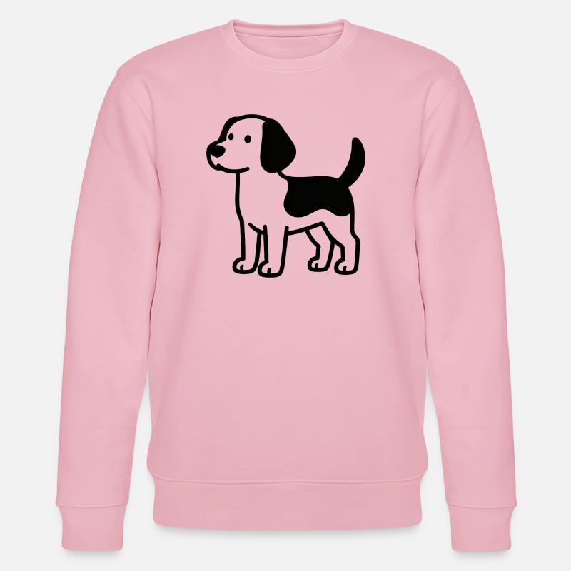 Hundesilhouette Linienstil - Stanley/Stella Unisex Bio-Sweatshirt CHANGER  - Hellrosa