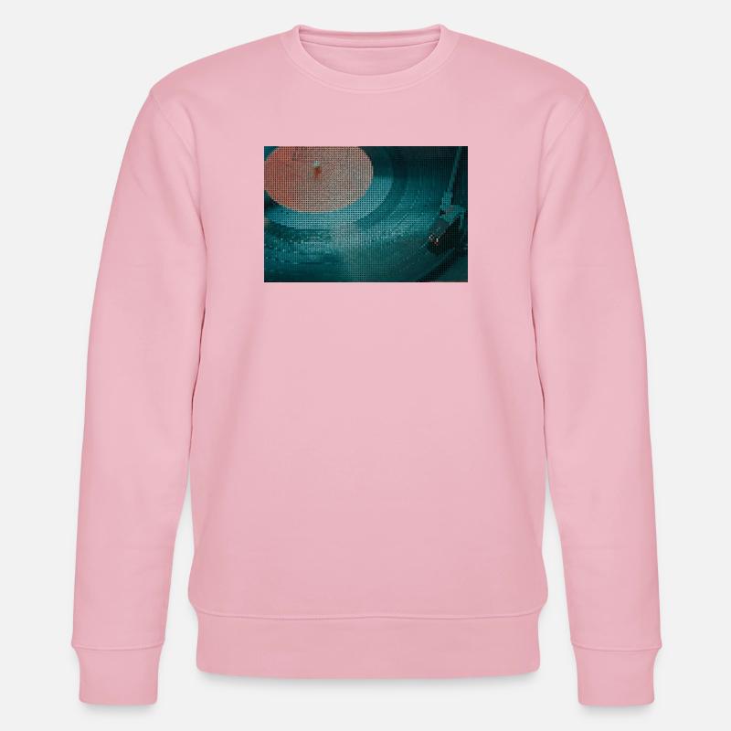 Turntable in a curvy pattern - Stanley/Stella CHANGER Unisex Organic Sweatshirt - cotton pink