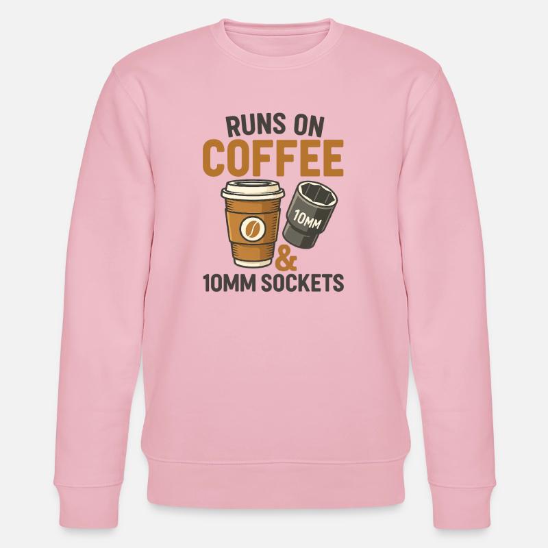 Läuft mit Kaffee und 10-mm-Buchse - Stanley/Stella Unisex Bio-Sweatshirt CHANGER  - Hellrosa