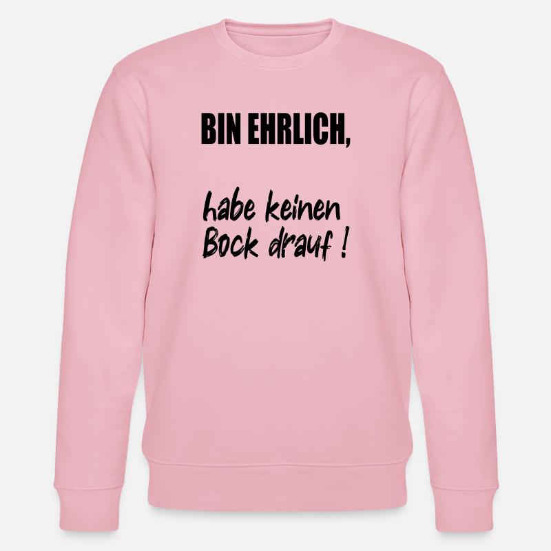 EHRLICHKEIT KEINEN BOCK - Stanley/Stella Unisex Bio-Sweatshirt CHANGER  - Hellrosa
