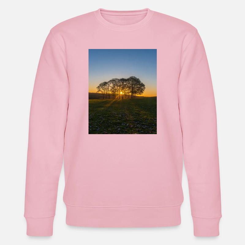 Tempel Newham Baum Sonnenaufgang - Stanley/Stella Unisex Bio-Sweatshirt CHANGER  - Hellrosa