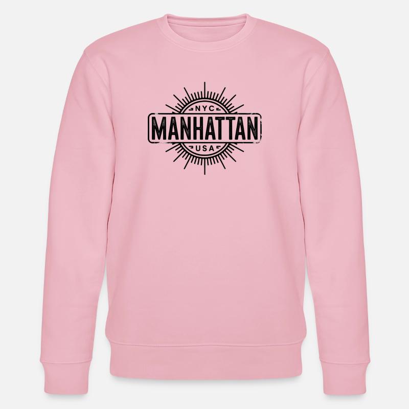 Manhattan - New York Souvenir Design - Sweat bio CHANGER Stanley/Stella Unisexe - rose pâle