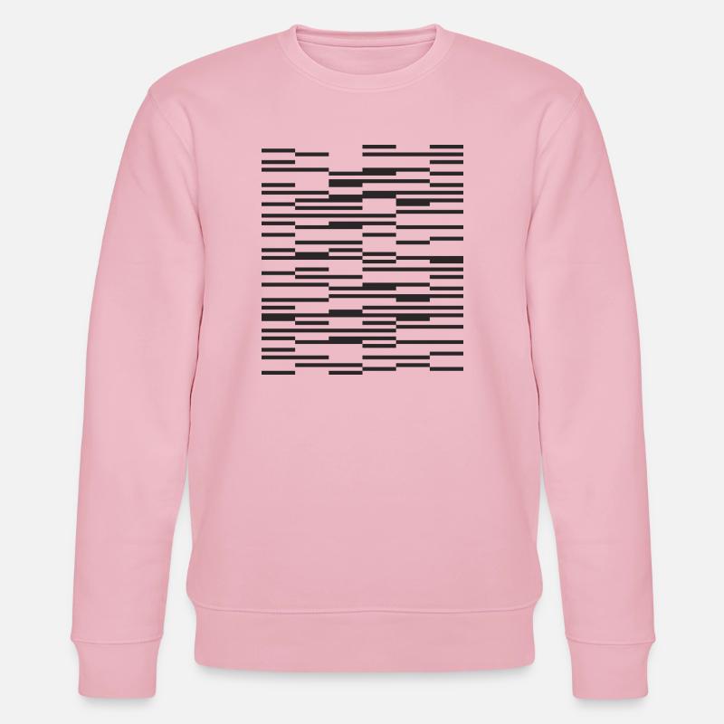 Liniendesign Minimalistischer Barcode - Stanley/Stella Unisex Bio-Sweatshirt CHANGER  - Hellrosa