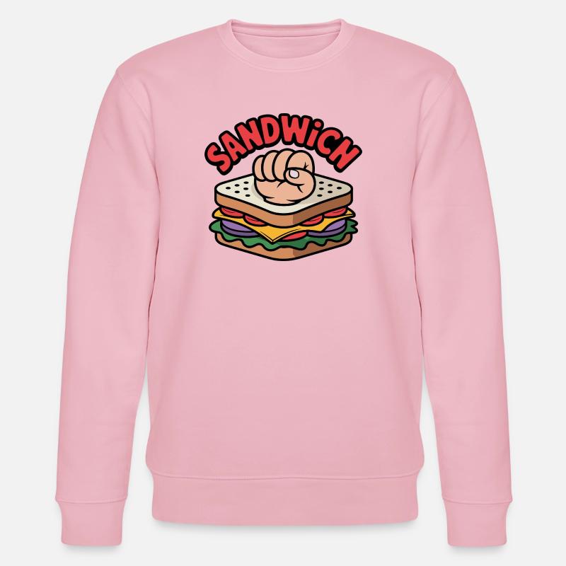 Knuckle Sandwich Funny Gift Chef Fighter - Stanley/Stella CHANGER Unisex Organic Sweatshirt - cotton pink