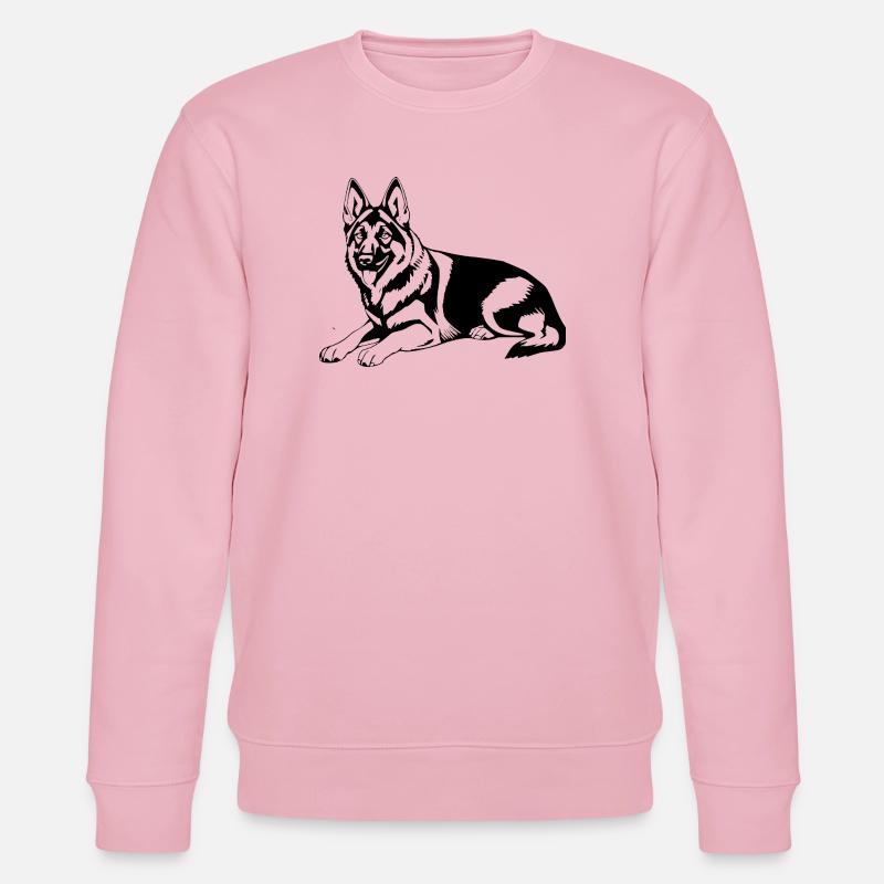 Schäferhund Hunde T-shirt Geschenk - Stanley/Stella Unisex Bio-Sweatshirt CHANGER  - Hellrosa