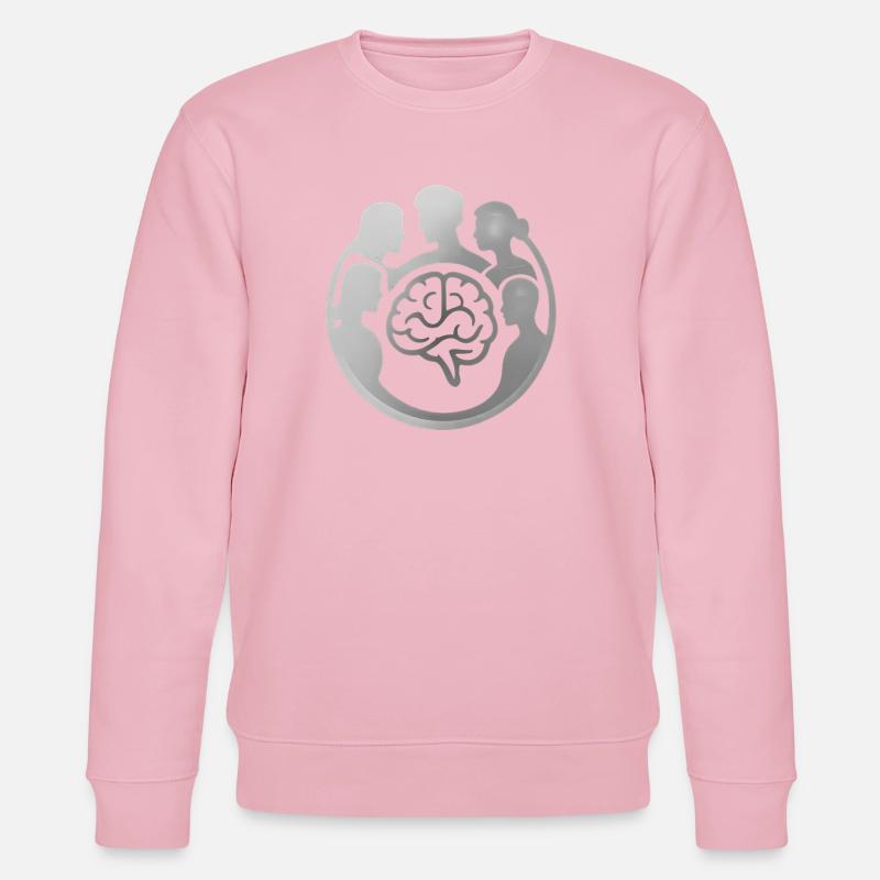 Gehirn im Kreis der Köpfe - Stanley/Stella Unisex Bio-Sweatshirt CHANGER  - Hellrosa