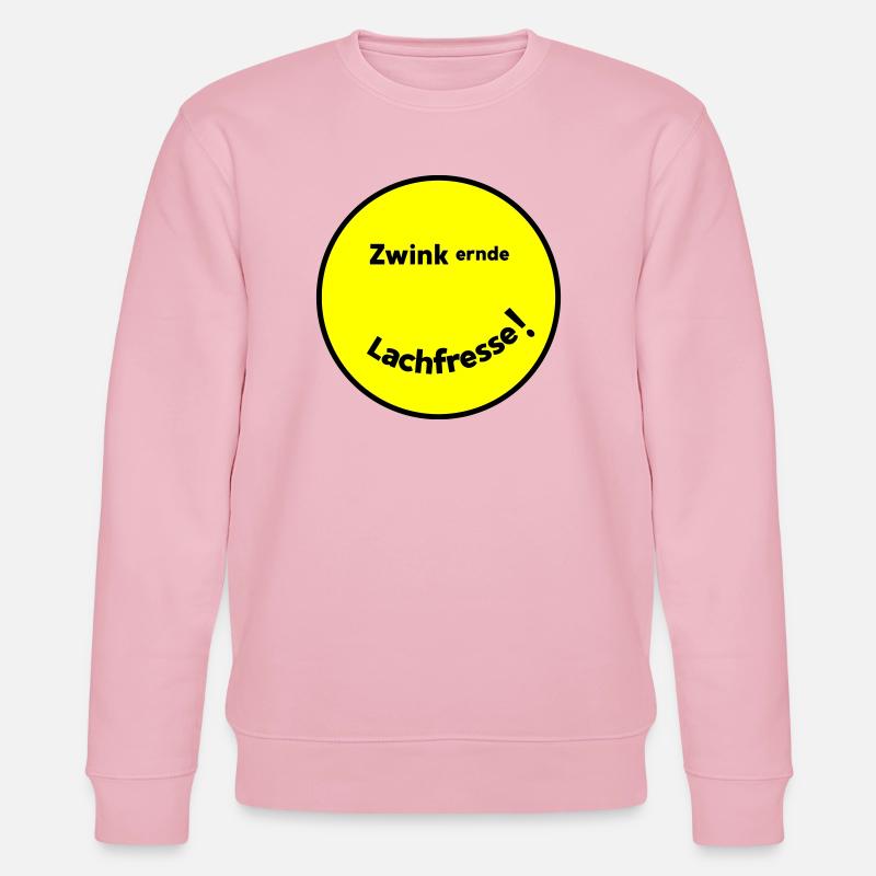 Zwinkernde Lachfresse - Stanley/Stella Unisex Bio-Sweatshirt CHANGER  - Hellrosa
