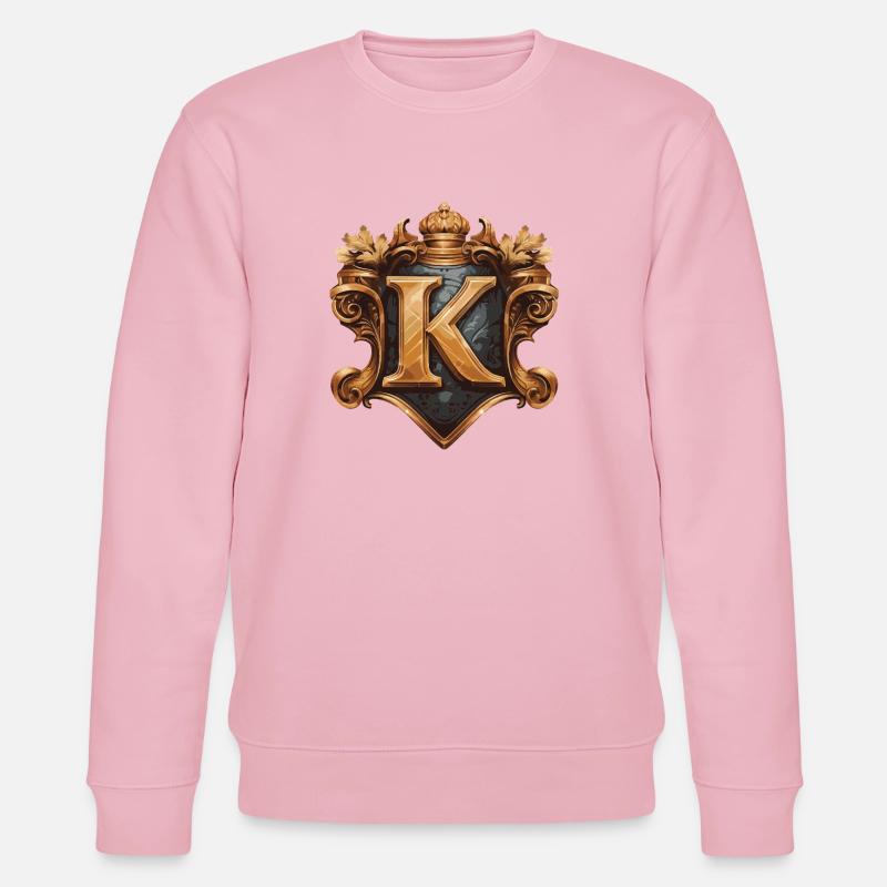 K Buchstabe Name Krone - Stanley/Stella Unisex Bio-Sweatshirt CHANGER  - Hellrosa
