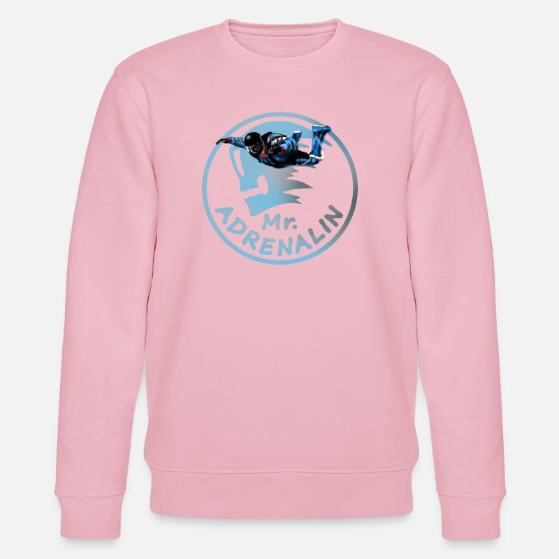 Mr. Adrenalin Skydiver Sprunglogo - Stanley/Stella Unisex Bio-Sweatshirt CHANGER  - Hellrosa