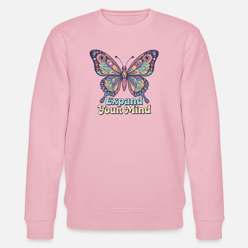 Psychedelisch Retro – Expand Your Mind - Sweat bio CHANGER Stanley/Stella Unisexe - rose pâle
