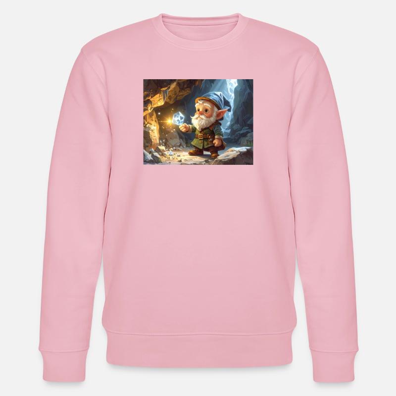 Kristallgnom Höhlenfunken - Stanley/Stella Unisex Bio-Sweatshirt CHANGER  - Hellrosa