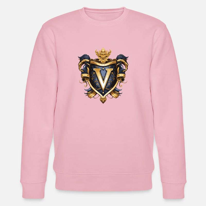 V Buchstabe Name Krone - Stanley/Stella Unisex Bio-Sweatshirt CHANGER - Hellrosa