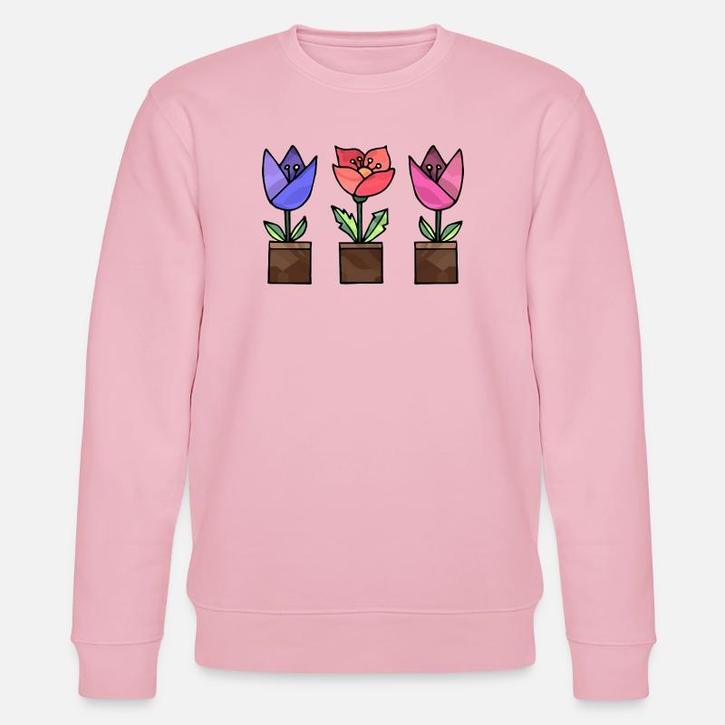 Blumen - Stanley/Stella Unisex Bio-Sweatshirt CHANGER  - Hellrosa