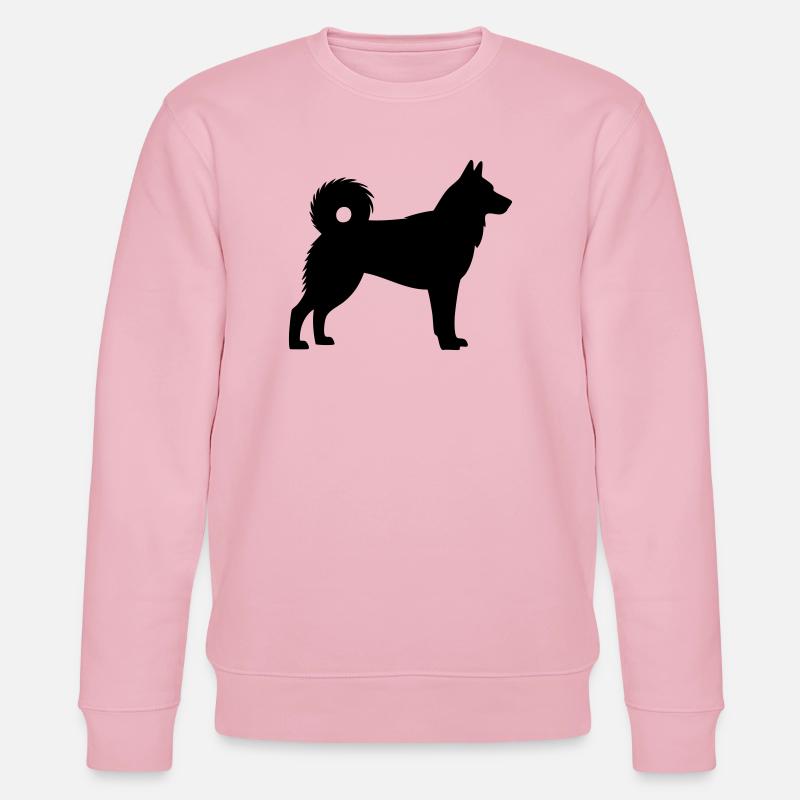 Silhouette de chien husky - Sweat bio CHANGER Stanley/Stella Unisexe - rose pâle