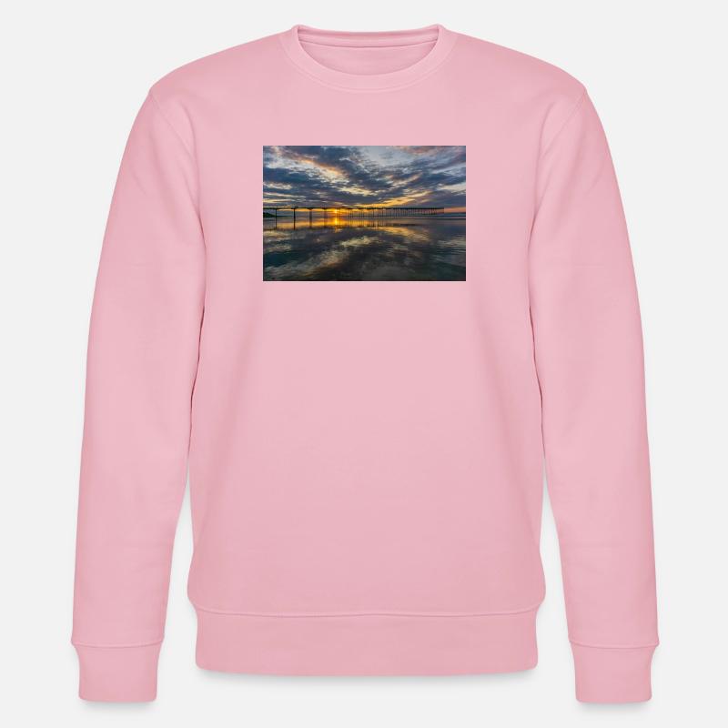 Reflexionen am Sunset Pier - Stanley/Stella Unisex Bio-Sweatshirt CHANGER  - Hellrosa