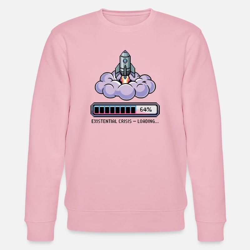 Digital Retro – Existential Crisis – Loading... - Stanley/Stella Unisex Bio-Sweatshirt CHANGER  - Hellrosa