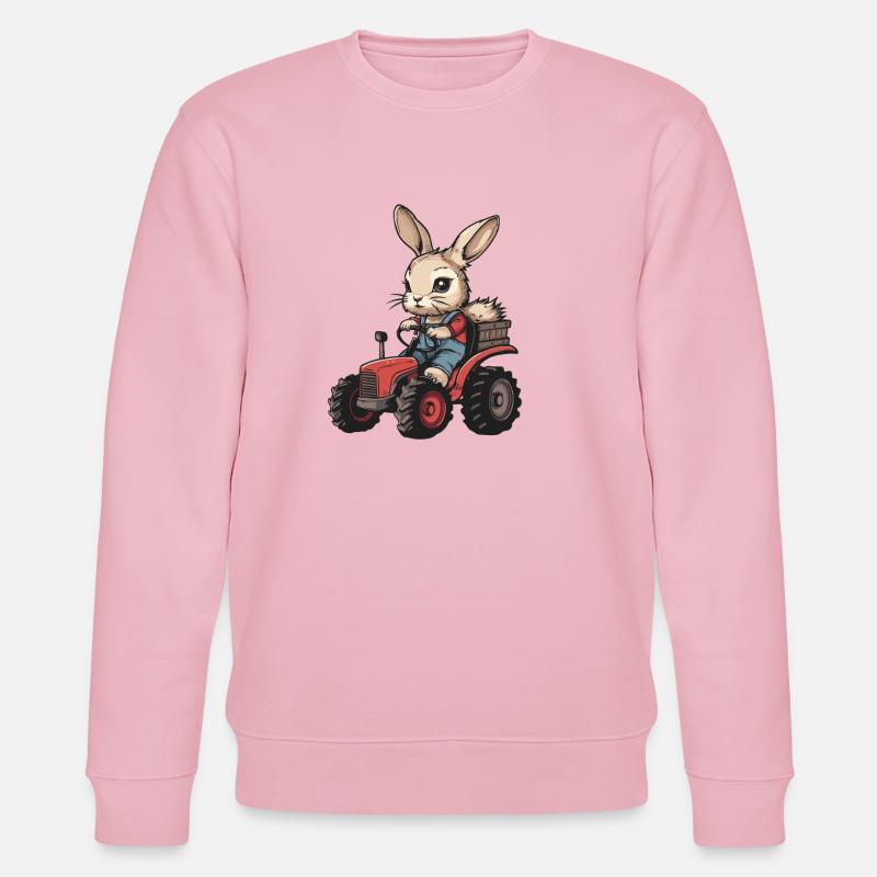 Éleveur de tracteurs de lapin - Sweat bio CHANGER Stanley/Stella Unisexe - rose pâle
