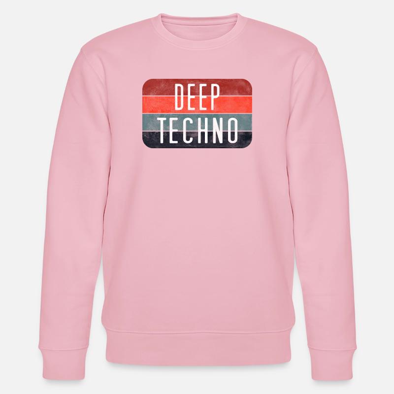 Tiefe Techno-Gradienten-Streifen - Stanley/Stella Unisex Bio-Sweatshirt CHANGER  - Hellrosa