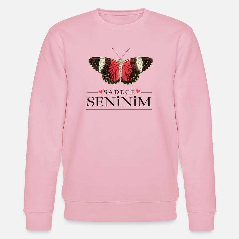 Conception créative de papillons – Sadece Seninim - Sweat bio CHANGER Stanley/Stella Unisexe - rose pâle