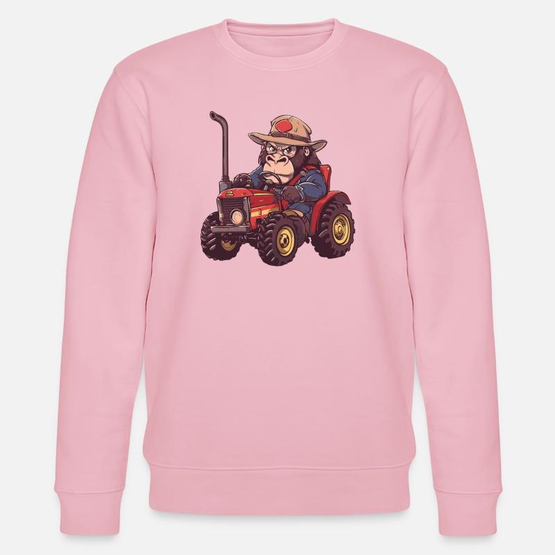 Gorilla Traktor Farmer - Stanley/Stella Unisex Bio-Sweatshirt CHANGER  - Hellrosa