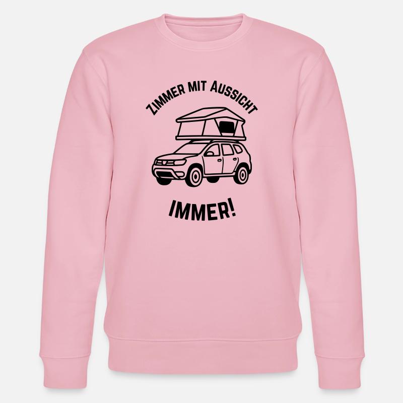Tente de toit avec vue - Sweat bio CHANGER Stanley/Stella Unisexe - rose pâle