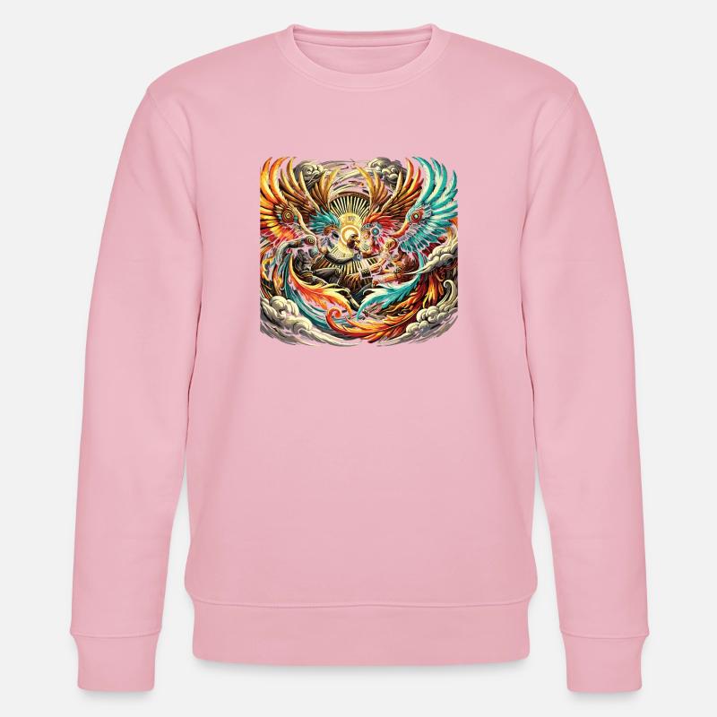 Phönixduell der Feuerflügel - Stanley/Stella Unisex Bio-Sweatshirt CHANGER  - Hellrosa