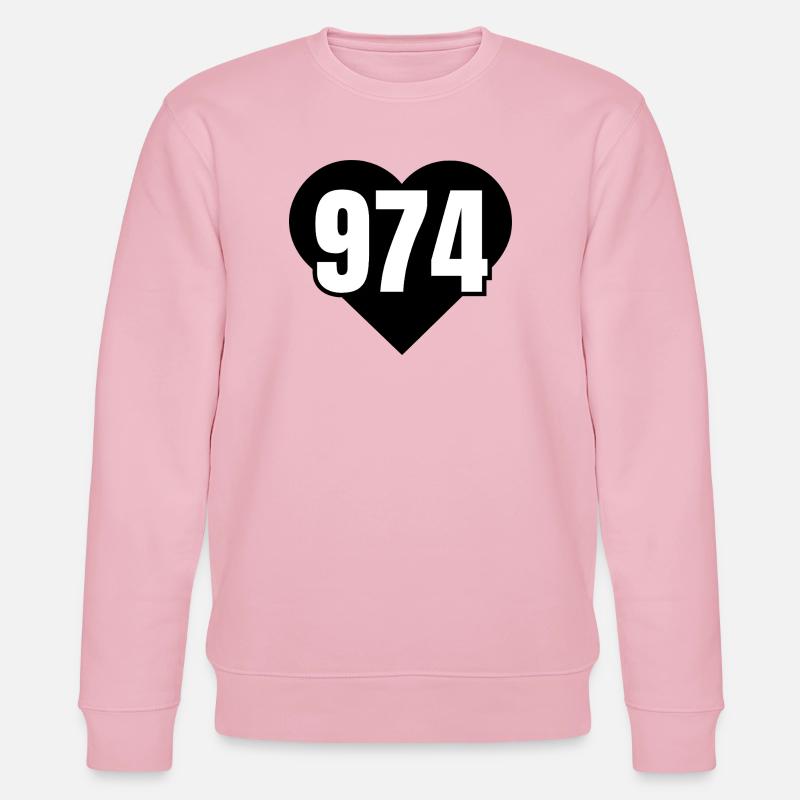 Nummer 974 in schwarz-weiß - Stanley/Stella Unisex Bio-Sweatshirt CHANGER  - Hellrosa