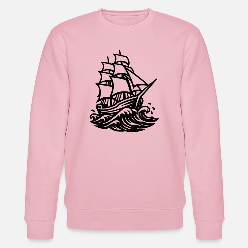 Segelschiff - Stanley/Stella Unisex Bio-Sweatshirt CHANGER  - Hellrosa