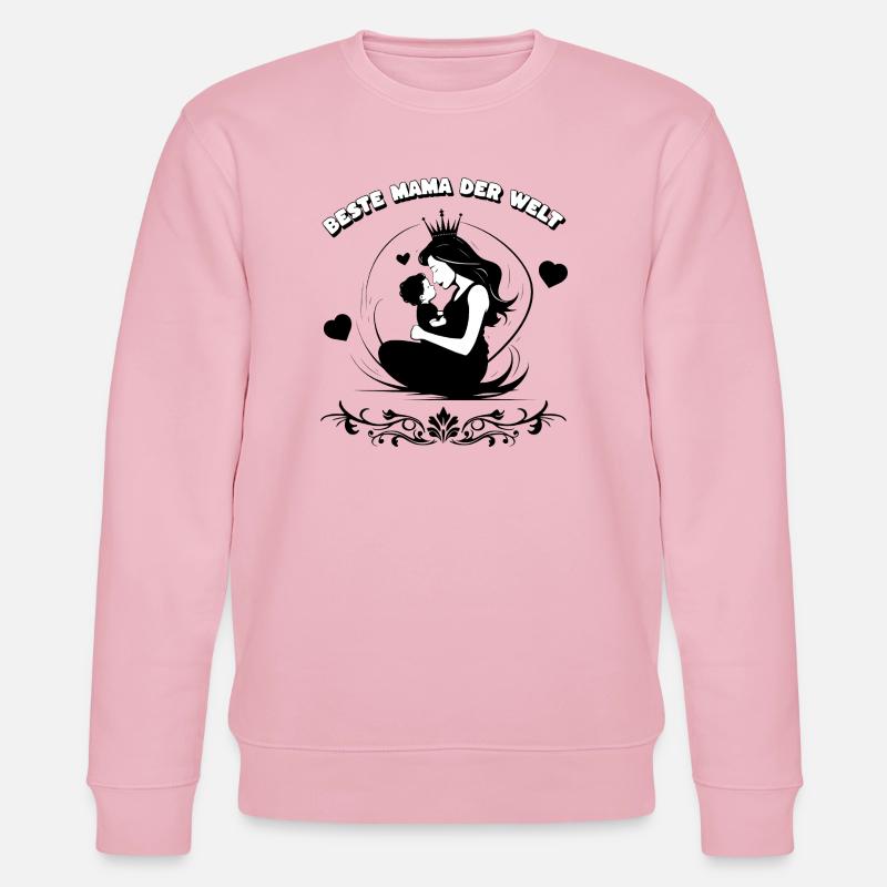 Beste Mama der Welt Silhouette - Stanley/Stella Unisex Bio-Sweatshirt CHANGER  - Hellrosa