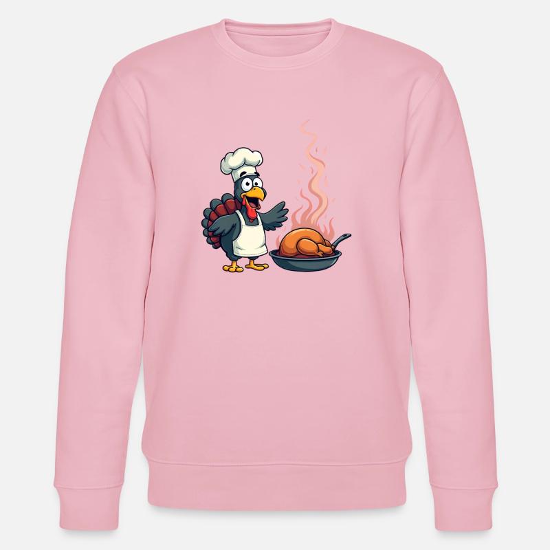 Cuisinier de dinde de Thanksgiving - Sweat bio CHANGER Stanley/Stella Unisexe - rose pâle