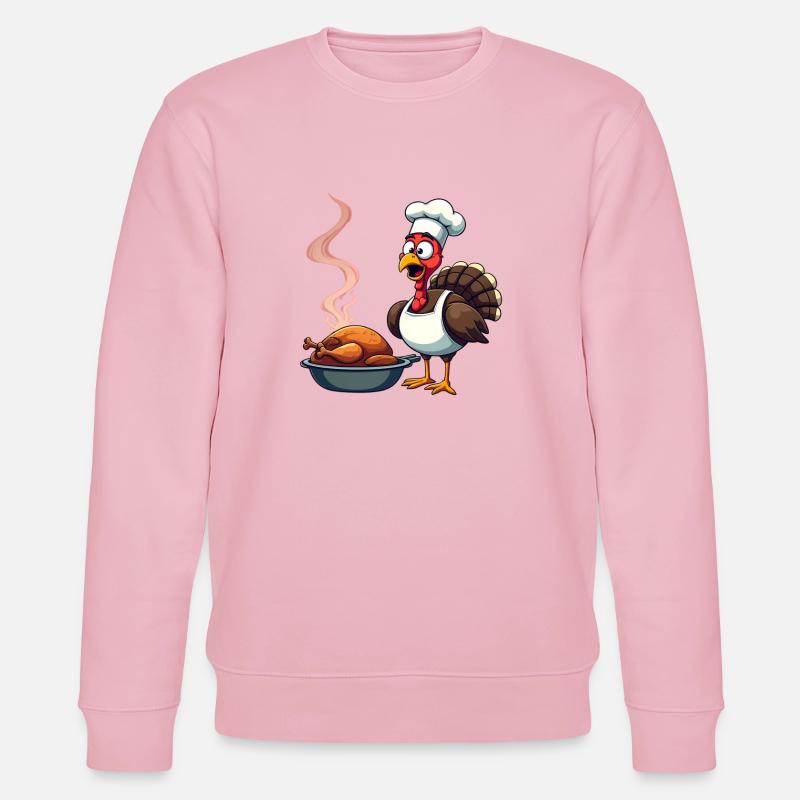 Thanksgiving Truthahn Koch - Stanley/Stella Unisex Bio-Sweatshirt CHANGER  - Hellrosa