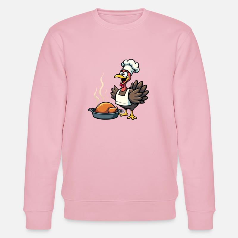Cuisinier de dinde de Thanksgiving - Sweat bio CHANGER Stanley/Stella Unisexe - rose pâle