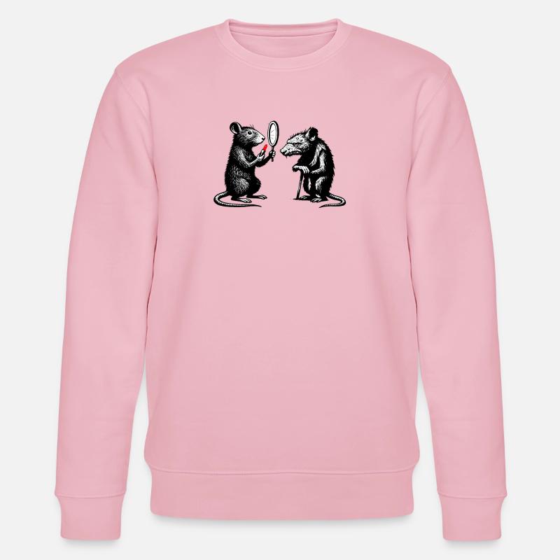 Ratten Noir Spiegelduell - Stanley/Stella Unisex Bio-Sweatshirt CHANGER  - Hellrosa
