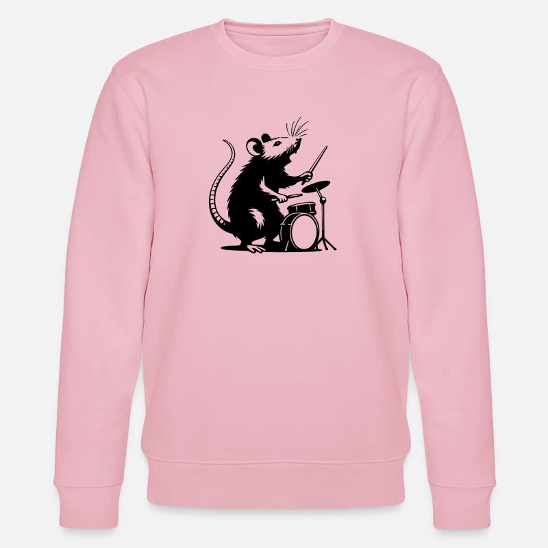 DrummerMaus Silhouette - Stanley/Stella Unisex Bio-Sweatshirt CHANGER  - Hellrosa