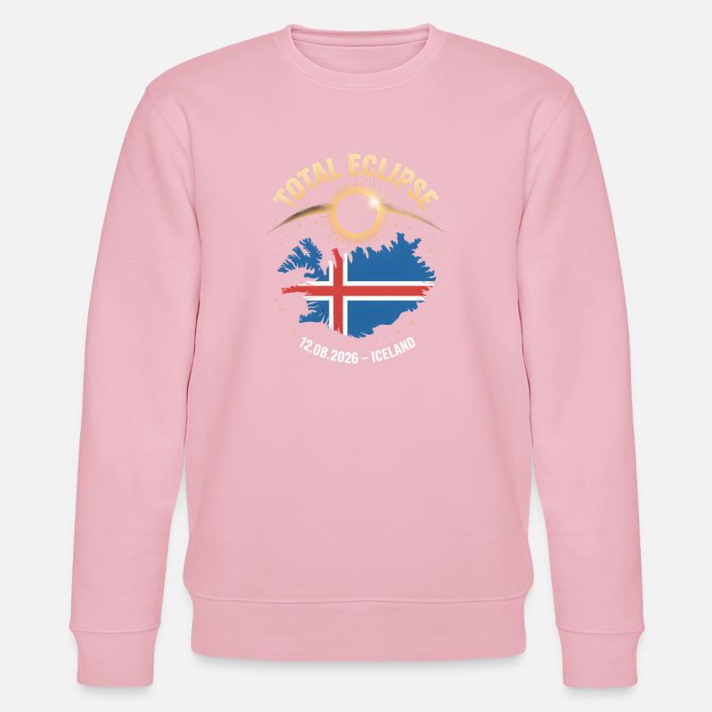 Total Solar Eclipse Iceland 2026 - Stanley/Stella CHANGER Unisex Organic Sweatshirt - cotton pink