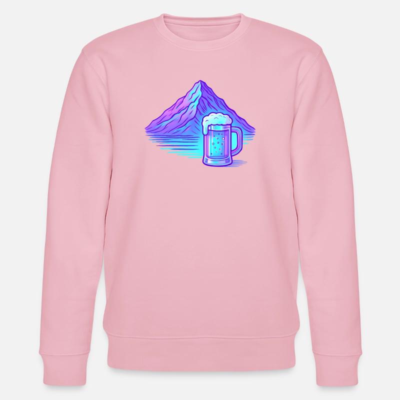 Bergneon Bierglanz Blau - Stanley/Stella Unisex Bio-Sweatshirt CHANGER  - Hellrosa