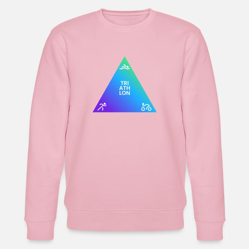 Triathlon Triangle Gradient Logo - Stanley/Stella CHANGER Unisex Organic Sweatshirt - cotton pink